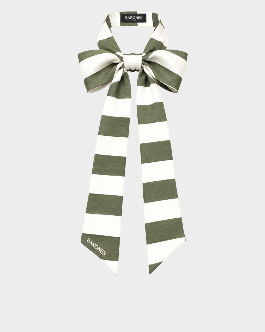 KHAKI AND WHITE CELESTE LAVALIERE